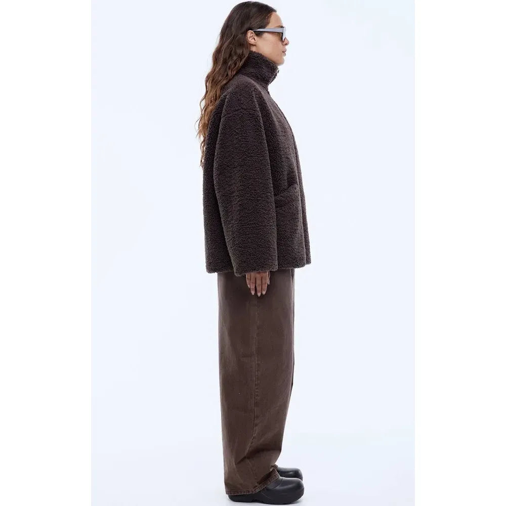 JAYLA TEDDY JACKET-ESPRESSO