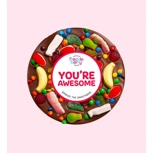 Giant Lolly Pizza - You're Awesome -Milk Chocolate