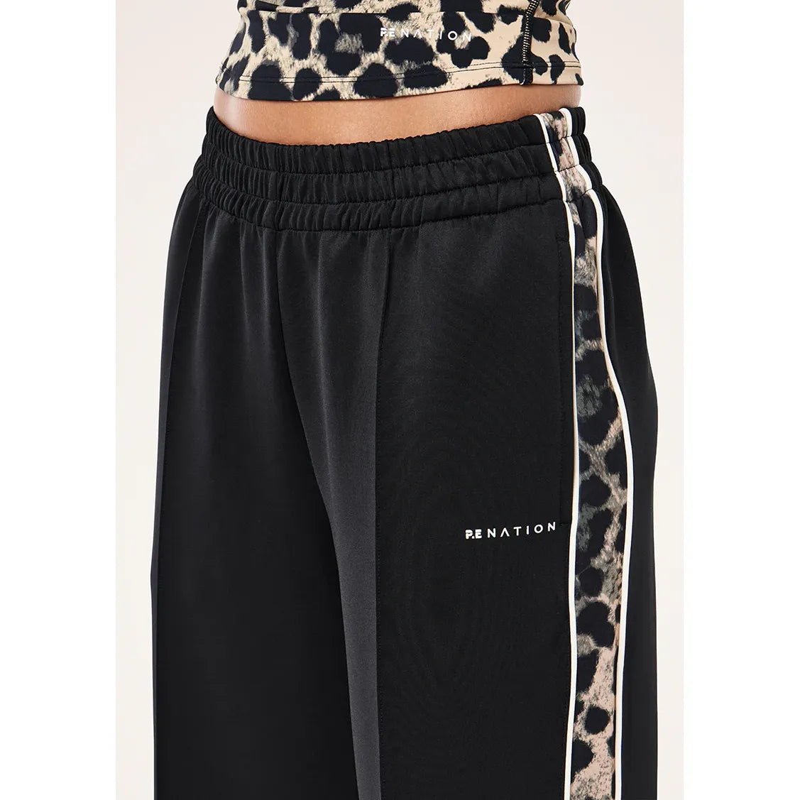PE Nation-Man Down Track Pant In Black & Leopard