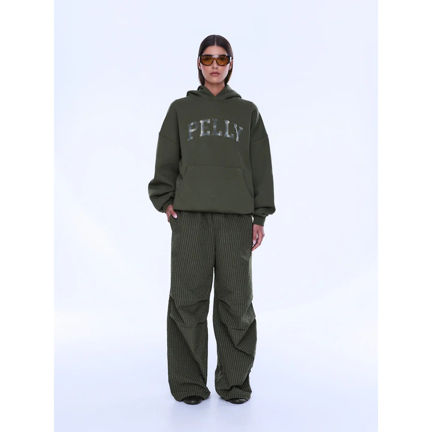 Ena Pelly - Cassie Oversized Hoodie-Washed Olive