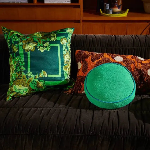 Dana Round Cushion - Spring Green - Sage & Clare