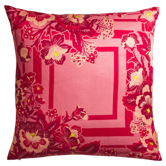 Eliza Silk-Linen Cushion - Primrose-Sage & Clare