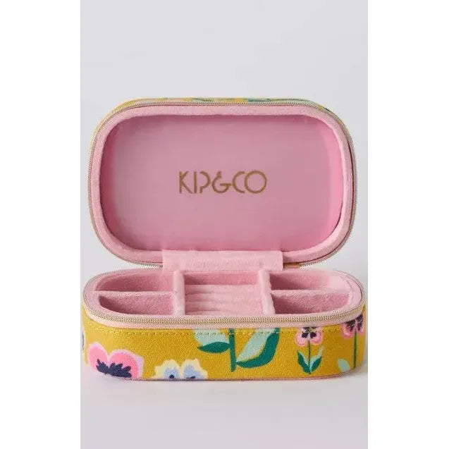 Pretty Pansy Travel Velvet Jewellery Box