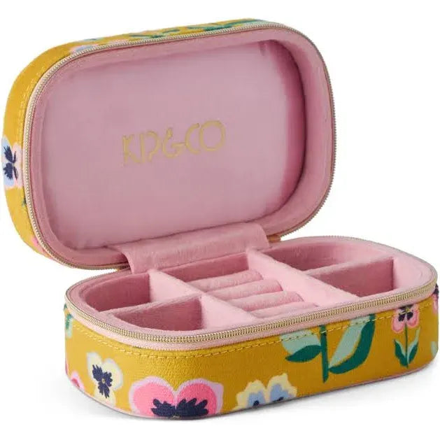 Pretty Pansy Travel Velvet Jewellery Box