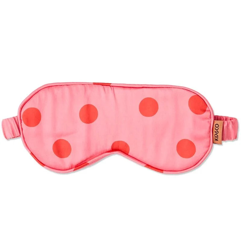 Polkadot Pink Eco Satin Eye Mask