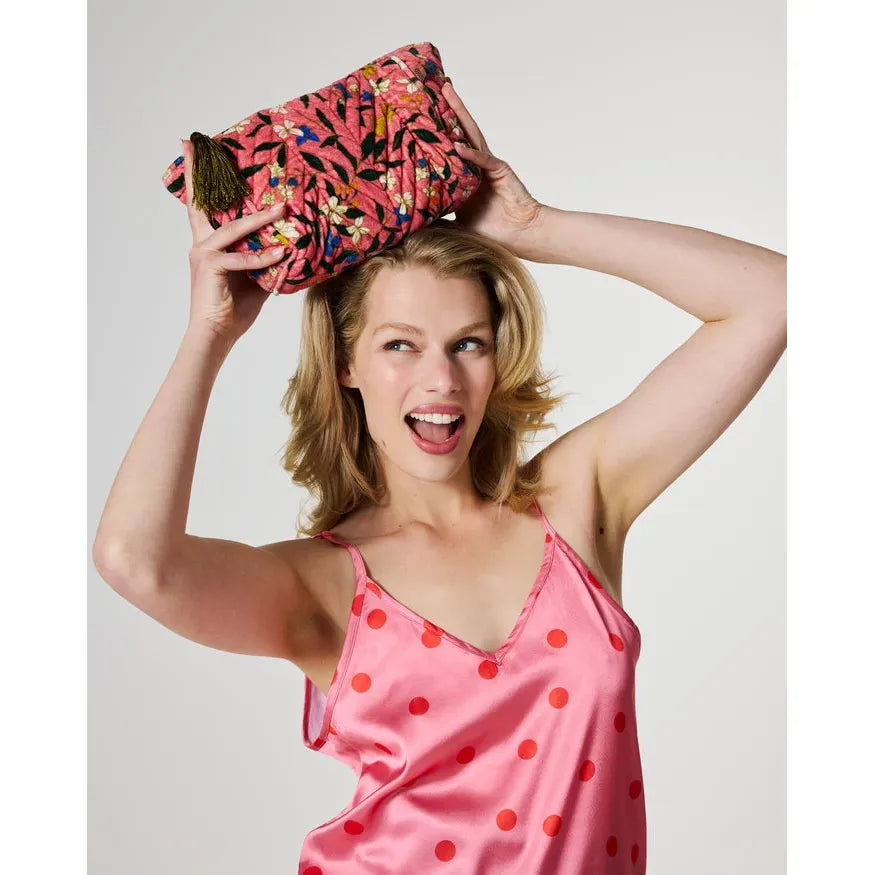 Canopy Rose Velvet Toiletry Bag
