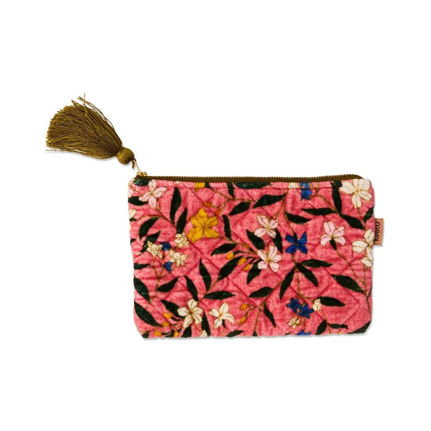 Canopy Rose Velvet Cosmetic Purse