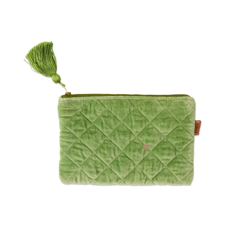 Pesto Velvet Cosmetics Purse