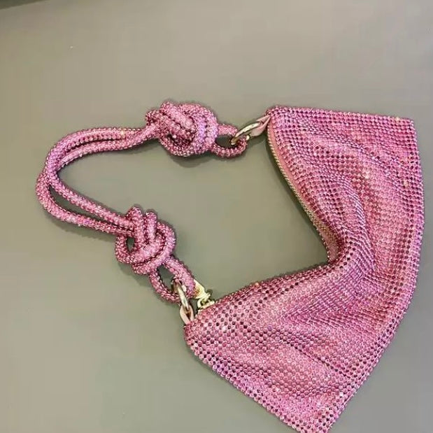 Disco Diva Diamanté Bag-Pink