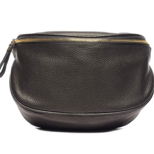 LUNA LEATHER CROSSBODY BAG-BLACK