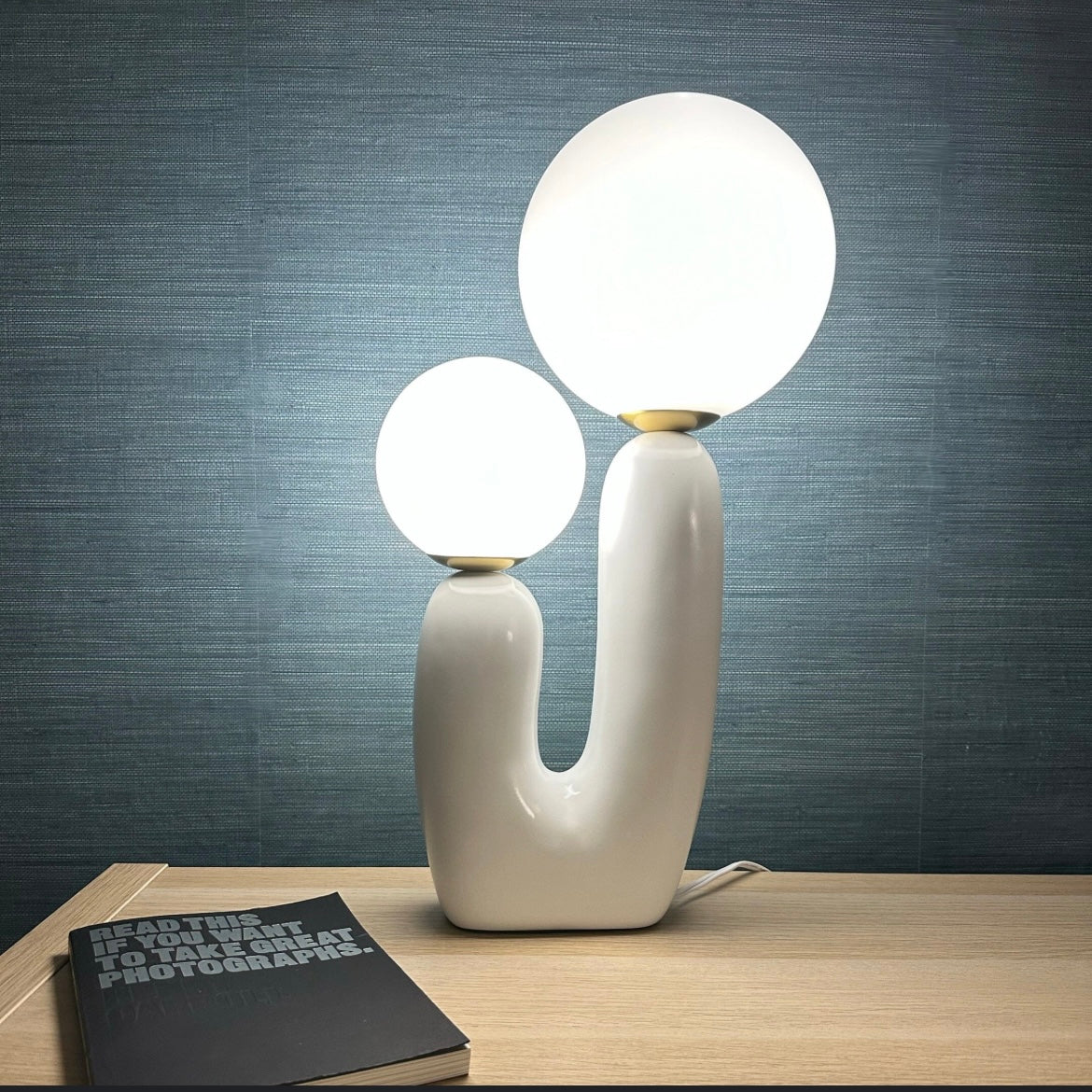 Duo Table Lamp -Artic White