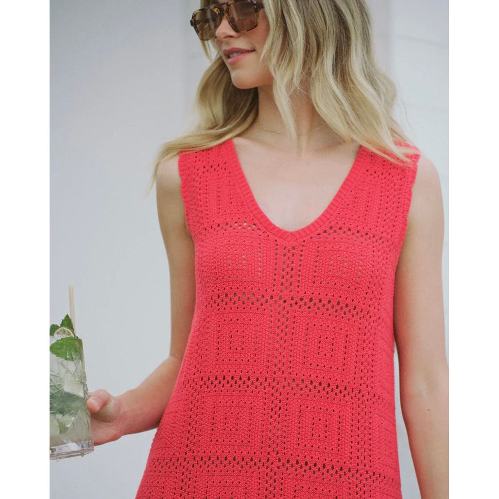 Luella Knit Midi Tank Dress | Heritage Red