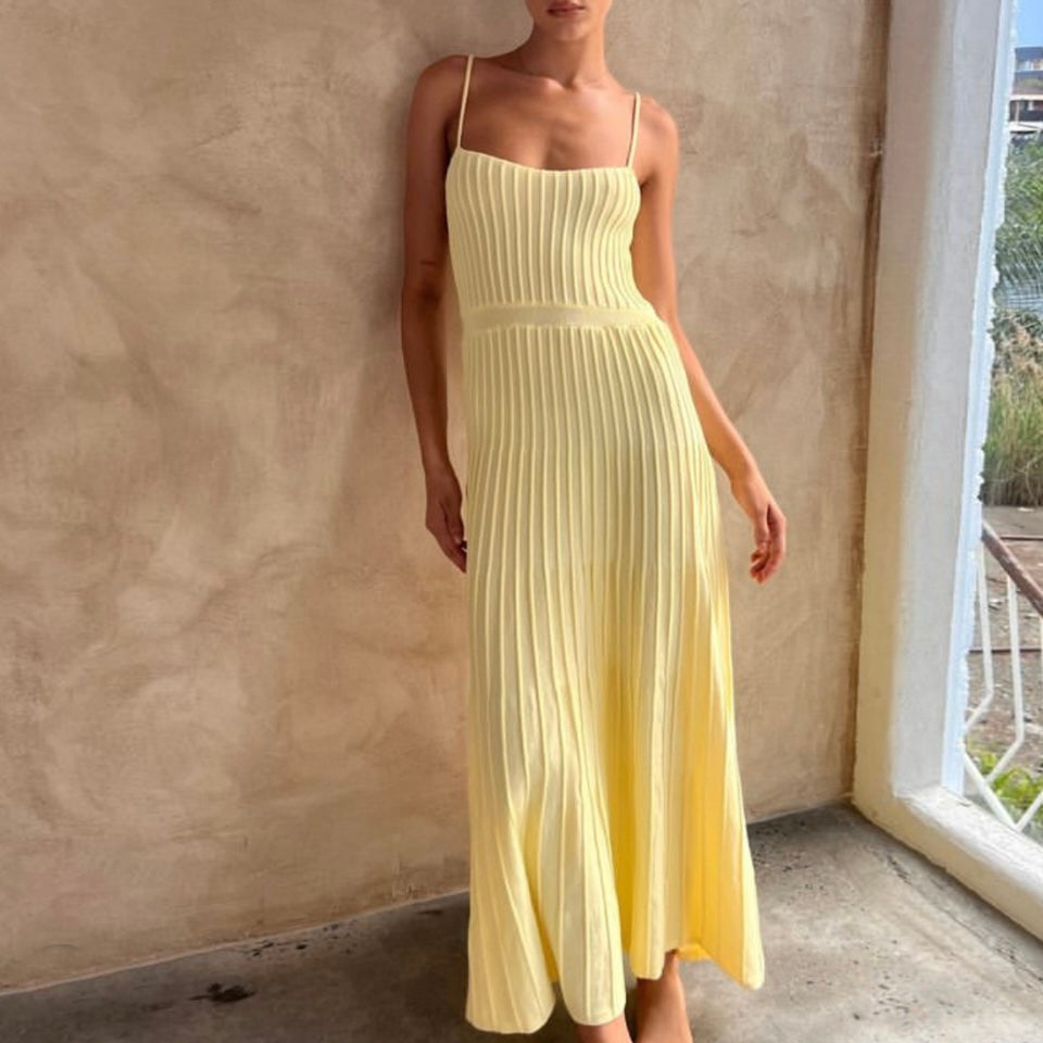 Mika Midi Dress-Lemon