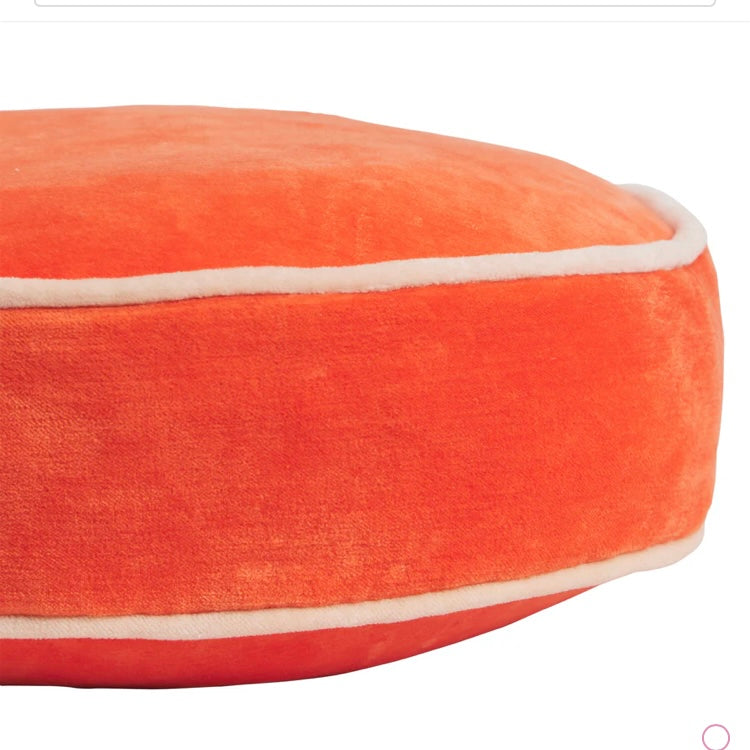 CASTILO ROUND VELVET CUSHION - APEROL