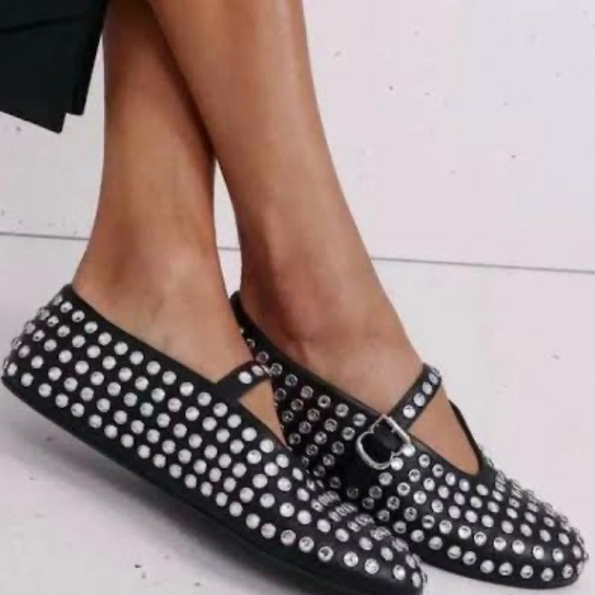 MARY JANES-BLACK/ DIAMONTIE