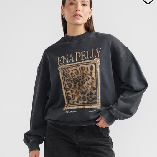 Ena Pelly-Revere Sweatshirt-Antique Black