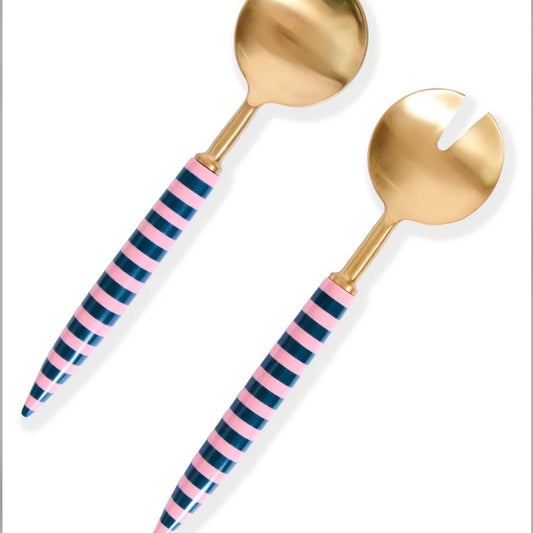 FLORENCE STRIPE BRASSERIE SALAD SERVERS