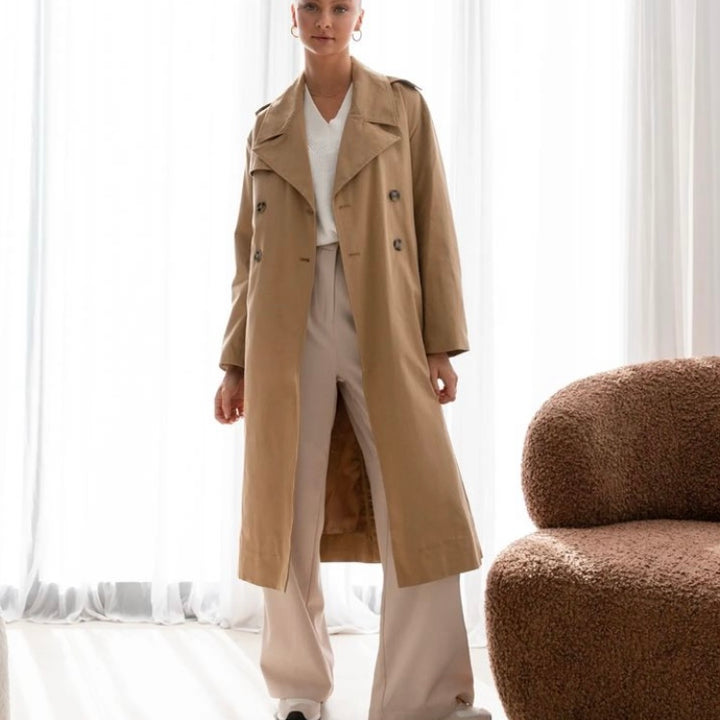 Lotti Trench Coat-Beige