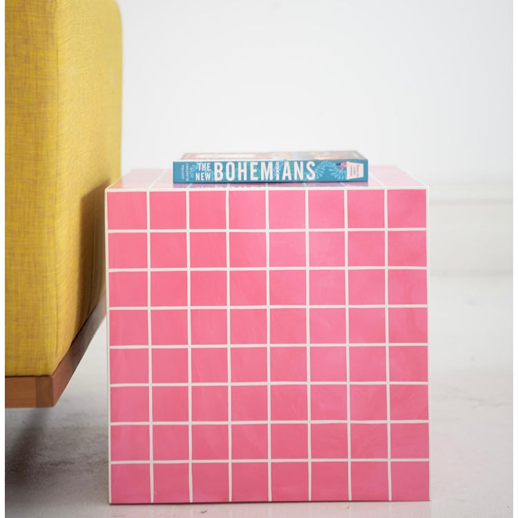 Subway Cube -Fuchsia & White