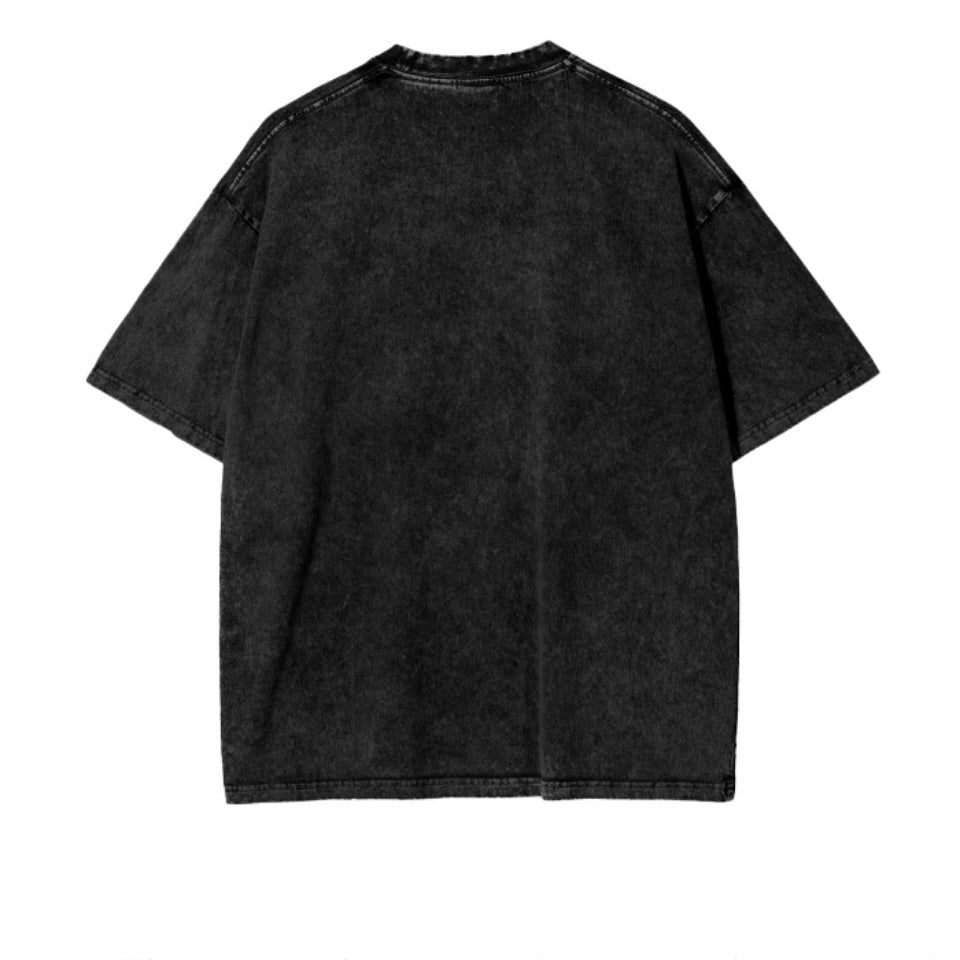 Maku The Label-cherry baby Acid Wash Oversize T-Shirt -Black