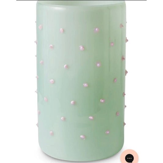PISTACHIO POLKADOT VASE