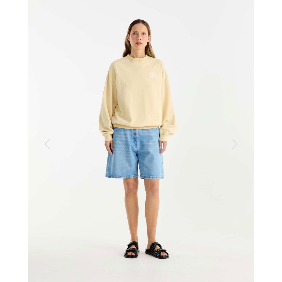 ENA PELLY VINTAGE SPORT SWEATSHIRT-LEMON