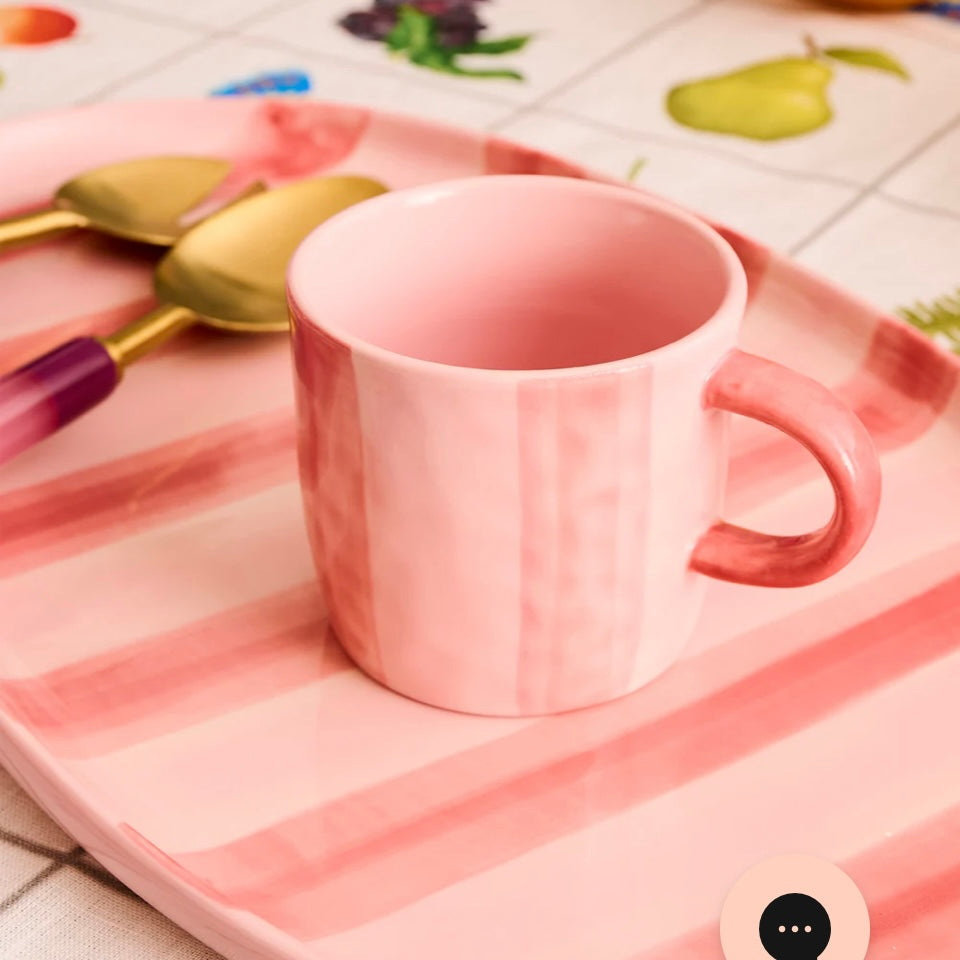 PINK STRIPE MUG 2P SET