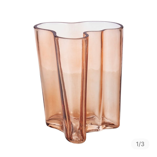 Anais Glass Vase -Ginger