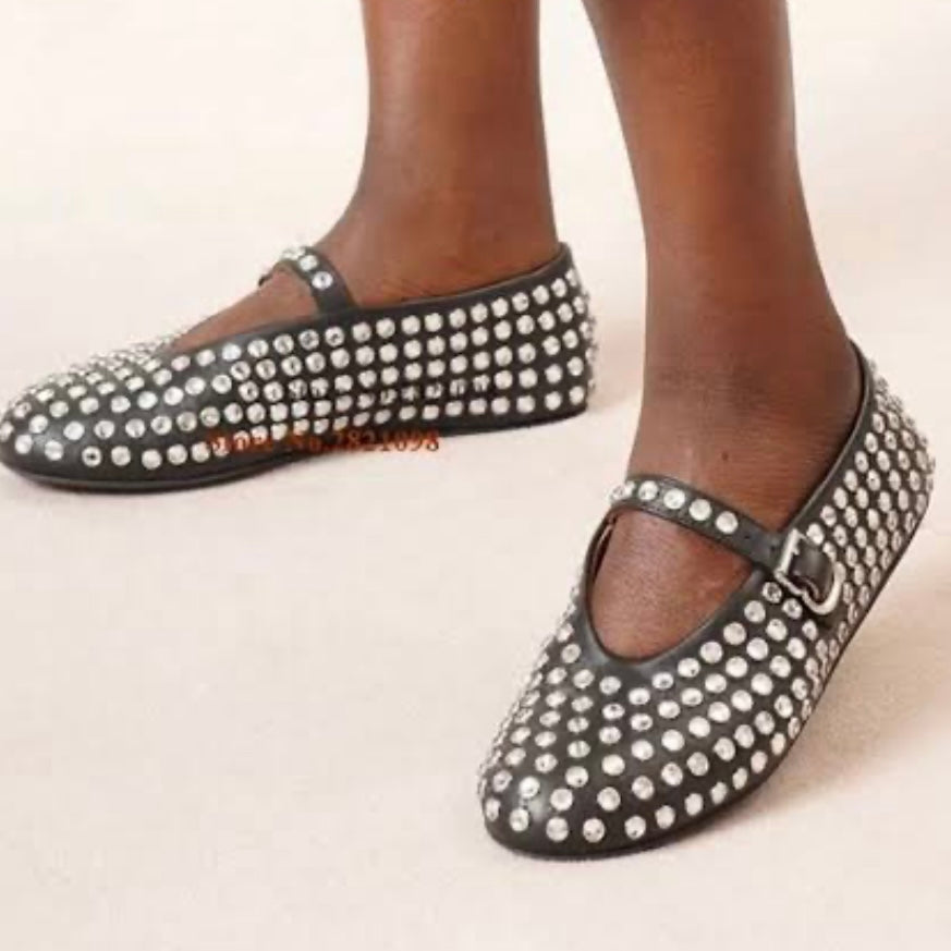 MARY JANES-BLACK/ DIAMONTIE