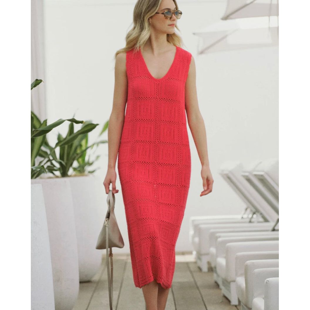 Luella Knit Midi Tank Dress | Heritage Red