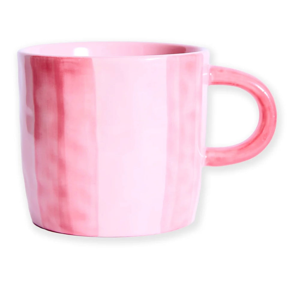 PINK STRIPE MUG 2P SET