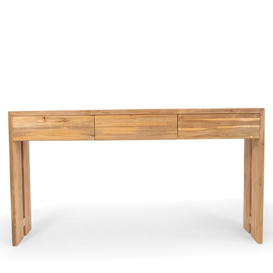 Recycled Teak 3 Drawer Console