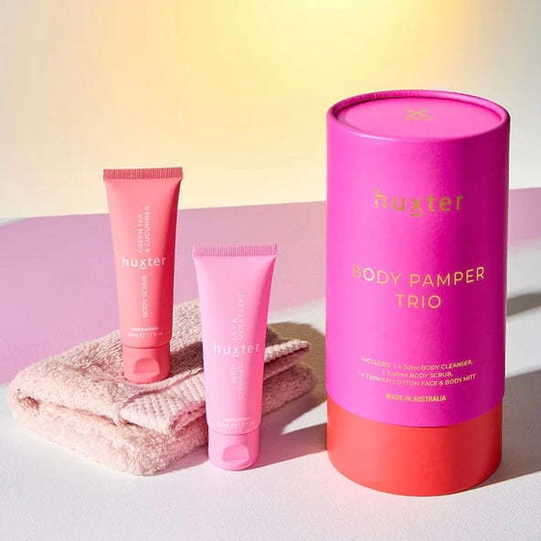 Body Pamper Trio | Fuchsia with Orange