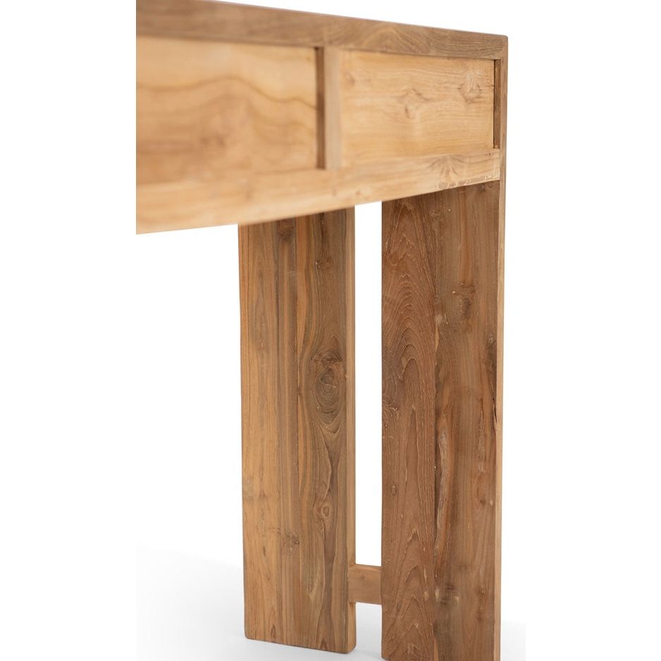 Recycled Teak 3 Drawer Console