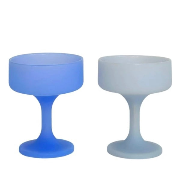 MECC-UNBREAKABLE SILICONE COCKTAIL COUPES-SKY & KINGFISHER