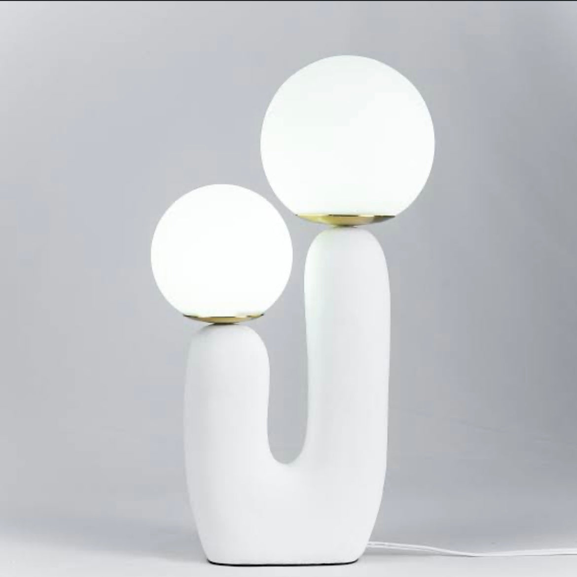 Duo Table Lamp -Artic White