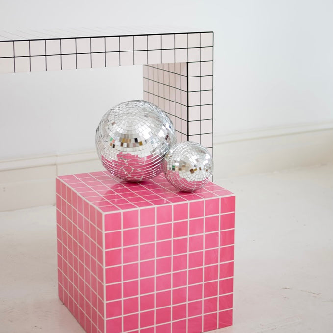 Subway Cube -Fuchsia & White