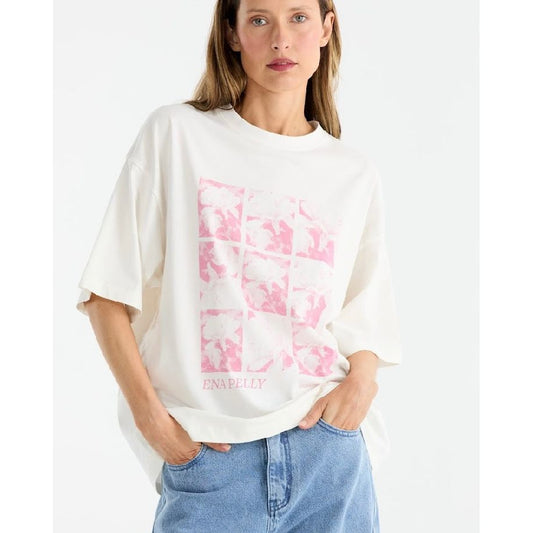 Ena Pelly-Peony Tee-White/Pink