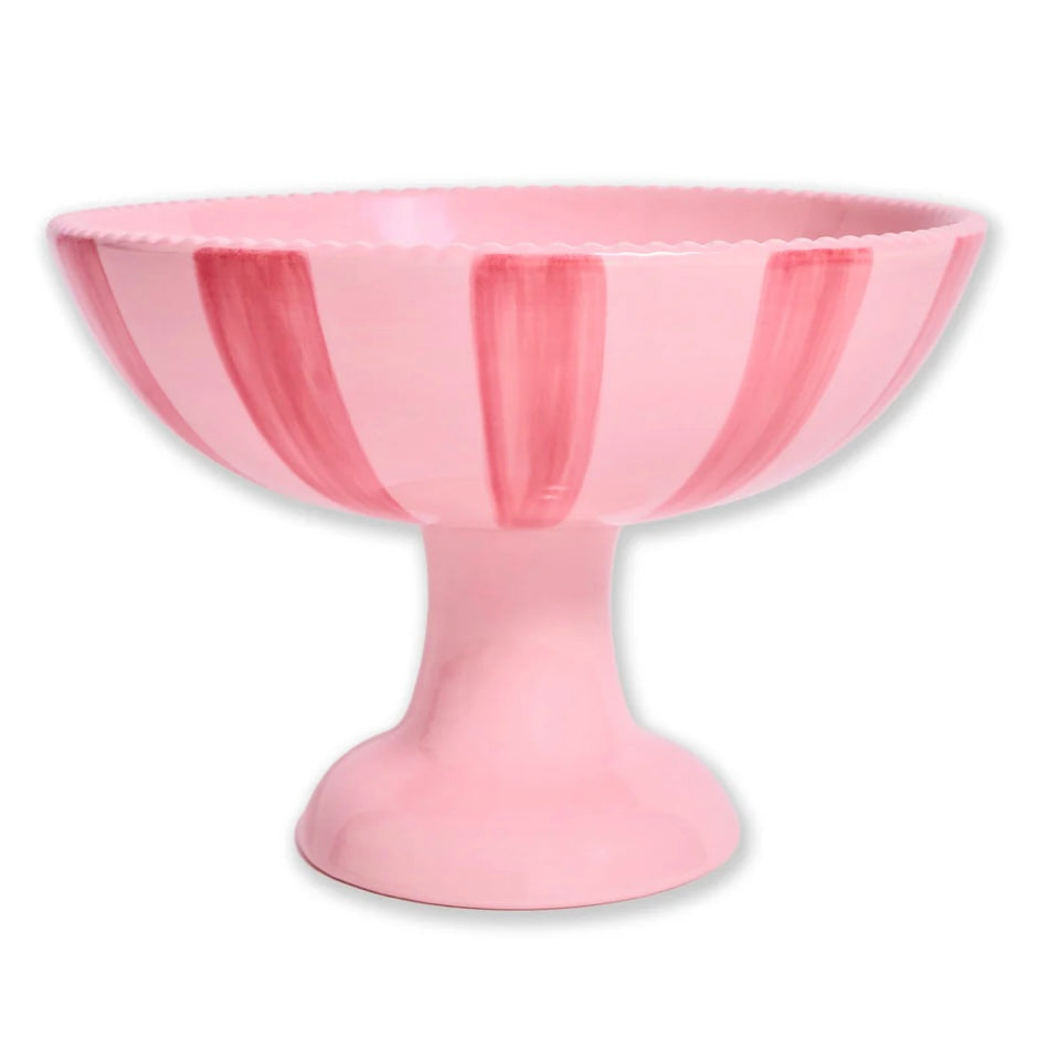 PINK STRIPE FRUIT BOWL