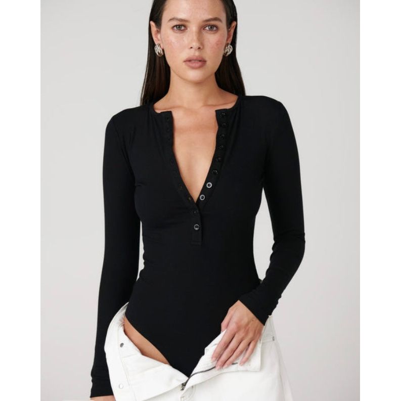 BAYSE BRAND-LARA BODYSUIT - BLACK