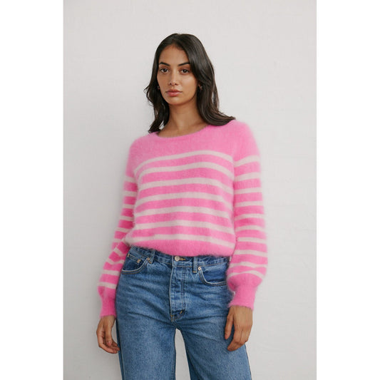 Tara Stripe Knit - Bloom Pink