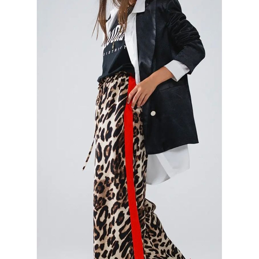 Leopard Racer Pant- Leopard Red/Stripe