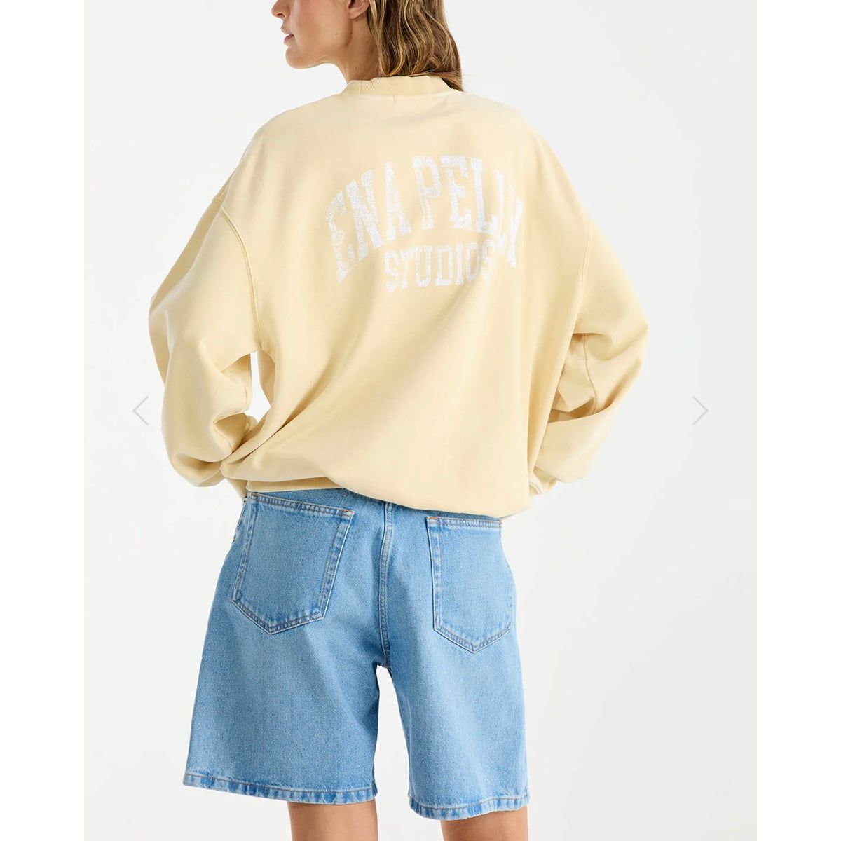 ENA PELLY VINTAGE SPORT SWEATSHIRT-LEMON