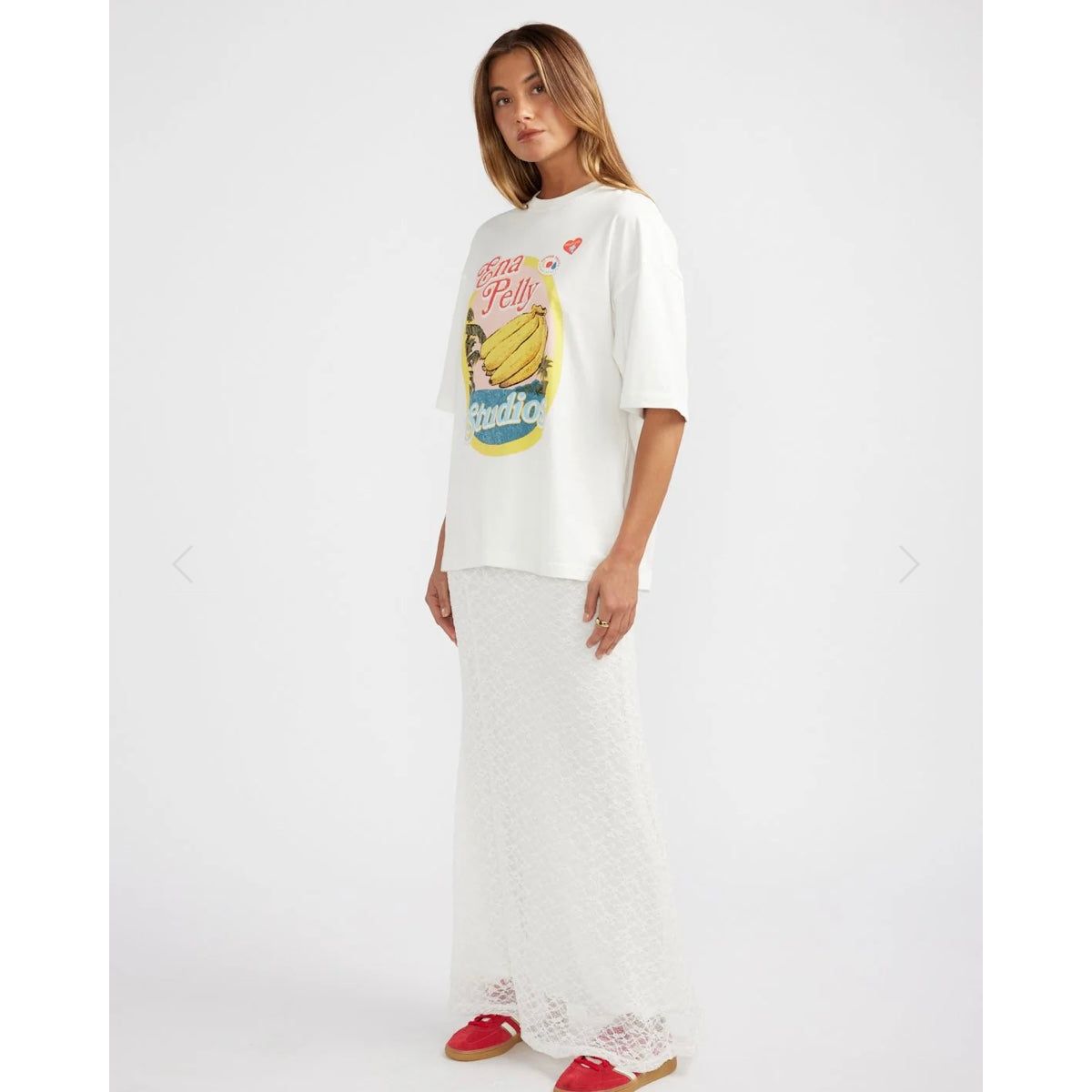 ENA PELLY BANANA TEE-VINTAGE WHITE