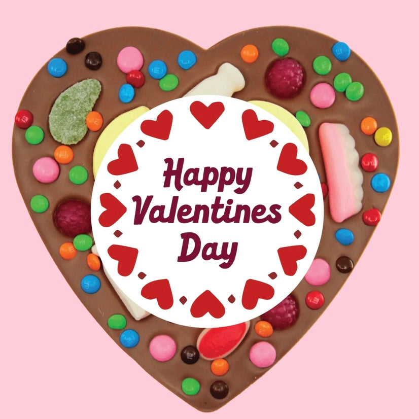 Valentine's Giant Lolly Heart - Happy Valentine's Day