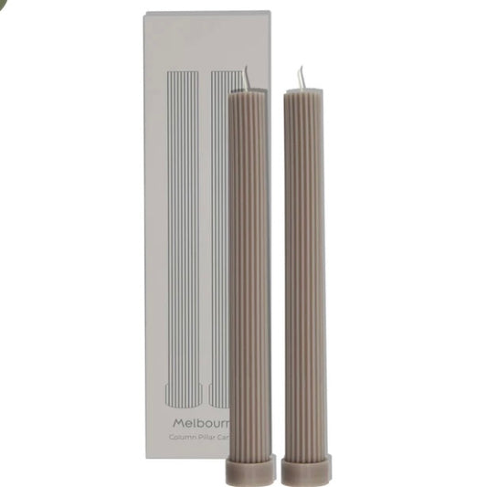 COLUMN PILLAR CANDLES-CHOCOLATE ESPRESSO