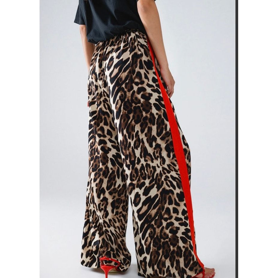 Leopard Racer Pant- Leopard Red/Stripe