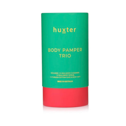 Body Pamper Trio | Emerald Green with Bright Pink