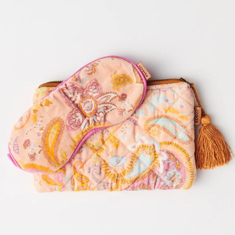 PAISLEY PARADISE-KIP & CO VELVET COSMETICS PURSE