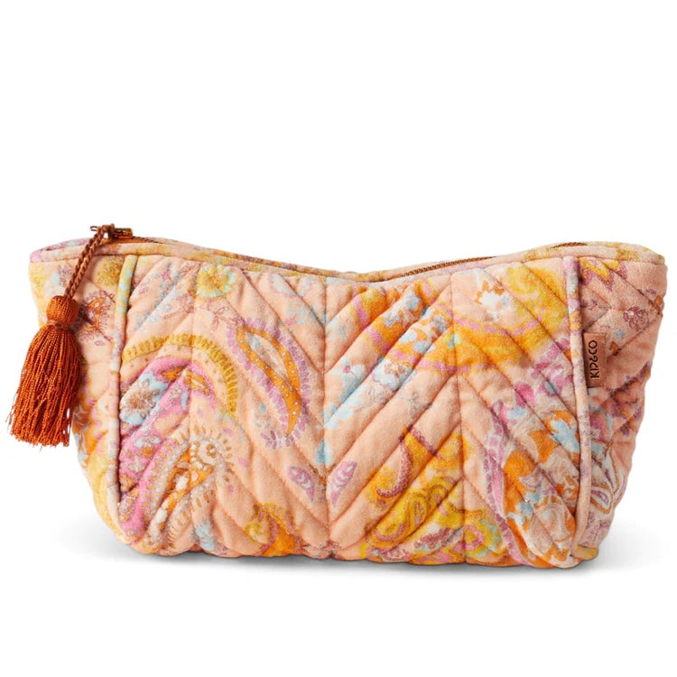 PAISLEY PARADISE VELVET TOILETRY BAG-KIP & CO